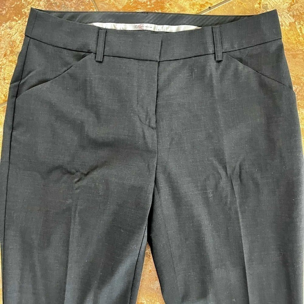 REKUCCI wool bootcut stretch dress pants charcoal